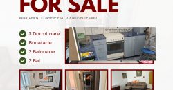 Apartament 3 camere decomandat, etaj 2, 2 bai, 2 balcoane, Cetate-Liceul Sportiv!